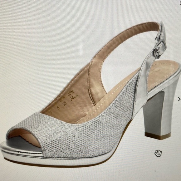 New in Box- Wedding Chunky Heel Peep Toe Sling Back, Neina by Dream Pairs - Picture 2 of 3